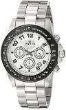 Invicta Speedway Men's Quartz Watch with Silver Dial Chronograph display on Silv...