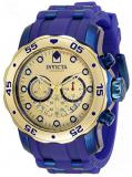 Invicta Pro Diver Gold/Blue 48mm Silicone/SS Band Men's Quartz Watch 34011