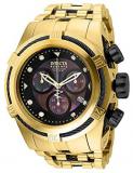Invicta Men's Quartz Watch with Black Dial Chronograph Display and Gold Stainless Steel Plated Bracelet 12737