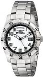 Invicta Specialty Men's Quartz Watch with White Dial Analogue display on Silver Stainless Steel Bracelet 5249W