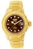 Invicta Pro Diver Men's Automatic Watch with Brown Dial Chronograph Display and Gold Stainless Steel Bracelet 11240