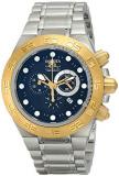 Invicta Subaqua Men's Quartz Watch with Black Dial Chronograph Display and Grey Stainless Steel Bracelet 1528