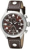 Invicta I-Force Men's Quartz Watch with Red Dial Analogue display on Brown Leather Strap 0352