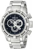 Invicta Men's Reserve Quartz Watch with Black Dial Chronograph Display and Grey Stainless Steel Bracelet 1444