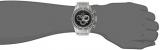 Invicta Men's Reserve Quartz Watch with Black Dial Chronograph Display and Grey Stainless Steel Bracelet 1444