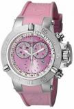 Invicta Women's Quartz Watch with Pink Dial Chronograph Display and Pink Rubber ...