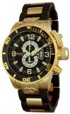 Invicta Men's 52mm Black Gold Tone Steel Bracelet &amp; Case Quartz Chronograph Watch 4900