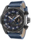 Invicta Men's Analog Quartz Watch with Leather, Nylon Strap 34977
