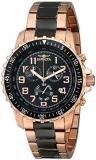 Invicta Specialty Men's Quartz Watch with Black Dial Chronograph display on Rose...