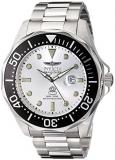Invicta Pro Diver Men's Quartz Watch with Silver Dial Analogue Display and Silver Stainless Steel Bracelet 14656