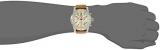 Invicta Men's Aviator Quartz Watch with Beige Dial Chronograph Display and Brown Leather Strap 18923