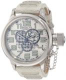 Invicta Men's 10554 Russian Diver White dial Beige Leather Strap Watch