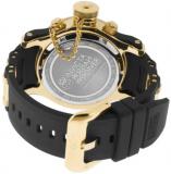 Invicta Men's Quartz Watch with Black Dial Chronograph Display and Black PU Strap 15562