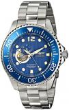 Invicta Pro Diver Men's Automatic Watch with Blue Dial Analogue display on Silver Stainless Steel Bracelet 15388