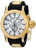 Invicta Men's Quartz Watch with White Dial Chronograph Display and Black PU Strap 15561