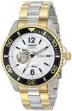 Invicta Men's Pro Diver Automatic Watch with Silver Dial Analogue Display and Multicolour Gold Plated Bracelet 15595