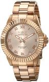 Invicta Women's Quartz Watch with Gold Dial Analogue Display and Gold Stainless Steel Plated Bracelet