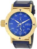 Invicta Men's Quartz Watch with Analogue Display and Leather Strap