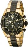 Invicta Pro Diver Men's Quartz Watch with Black Dial Chronograph display on Multicolour Stainless Steel Plated Bracelet 15422