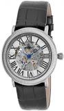 Invicta Women's Specialty Mechanical Watch with Silver Dial Analogue Display and Black Leather Strap 16341
