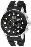 Invicta S1 Rally Men's Swiss Quartz Movement Watch with Black Dial Chronograph Display and Black Polyurethane Strap