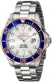 Invicta Men's Pro Diver Quartz Watch with Silver Dial Analogue Display and Silver Stainless Steel Bracelet 14544