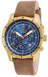 Invicta Aviator Men's Quartz Watch with Brown Dial Chronograph display on Brown Leather Strap 18926