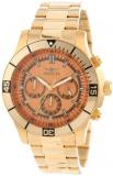 Invicta Specialty Men's Quartz Watch with Brown Dial Chronograph display on Gold Stainless Steel Plated Bracelet 14810
