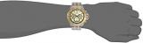 Invicta Specialty Men's Quartz Watch with Gold Dial Chronograph Display and Silver Stainless Steel Bracelet 17449