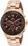Invicta Speedway Men's Quartz Watch with Black Dial Chronograph display on Gold Stainless Steel Bracelet 10706