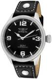 Invicta Specialty Men's Quartz Watch with Black Dial Chronograph display on Black Leather Strap 1460