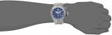 Invicta Men's Quartz Watch with Blue Dial Chronograph Display and Silver Stainless Steel Bracelet 12885