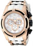 Invicta Bolt Men's Quartz Watch with Silver Dial Chronograph display on White Pl...