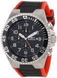 Invicta Men's 12412 Pro Diver Chronograph Black Dial Black and Red Polyurethane Watch