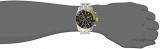 Invicta Men's Quartz Watch with Black Dial Chronograph Display and Silver Stainless Steel Bracelet