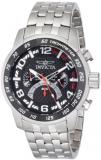 Invicta Pro Diver Men's Quartz Watch with Black Dial Chronograph Display and Sil...