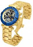 Invicta Men's Quartz Watch with Multicolour Dial Chronograph Display and Gold Stainless Steel Plated Bracelet 15021