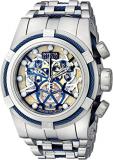 Invicta Men's Quartz Watch with Multicolour Dial Chronograph Display and Silver Stainless Steel Bracelet 13753