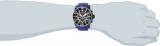 Invicta Pro Diver Swiss Made Men's Quartz Watch with Black Dial Chronograph Display and Blue PU Strap in Black Plated Stainless Steel Case 14678