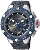 Invicta Men's 'Subaqua' Quartz Stainless Steel and Leather Casual Watch, Color:B...