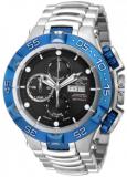 Invicta Subaqua Men's Automatic Watch with Black Dial Chronograph display on Silver Stainless Steel Bracelet 15488