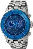 Invicta Subaqua Men's Quartz Watch with Blue Dial Chronograph display on Silver Stainless Steel Bracelet 15966