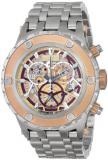 Invicta Men's Quartz Watch with Multicolour Dial Chronograph Display and Silver ...