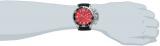 Invicta Men's Quartz Watch with Red Dial Analogue Display and Black PU Strap 15175