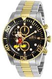 Invicta 27389 Disney Limited Edition Mickey Mouse Men's Wrist Watch Stainless Steel Quartz Black Dial