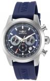 Invicta Men's Quartz Watch with Blue Dial Chronograph Display and Blue PU Strap 15200