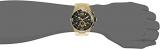 Invicta 1343 Men's Gold Tone Chronograph Black Dial Watch