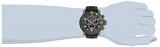 Invicta Men's Quartz Watch with Black Dial Chronograph Display and Black PU Strap 413