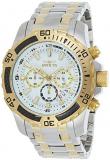 Invicta Men's Pro Diver Quartz Watch with Stainless-Steel Strap, Gold Tone, Two Tone 18.5 (Model: 24859/24860)