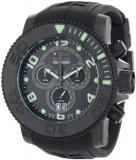 Invicta Men's Quartz Watch with Black Dial Chronograph Display and Black PU Stra...